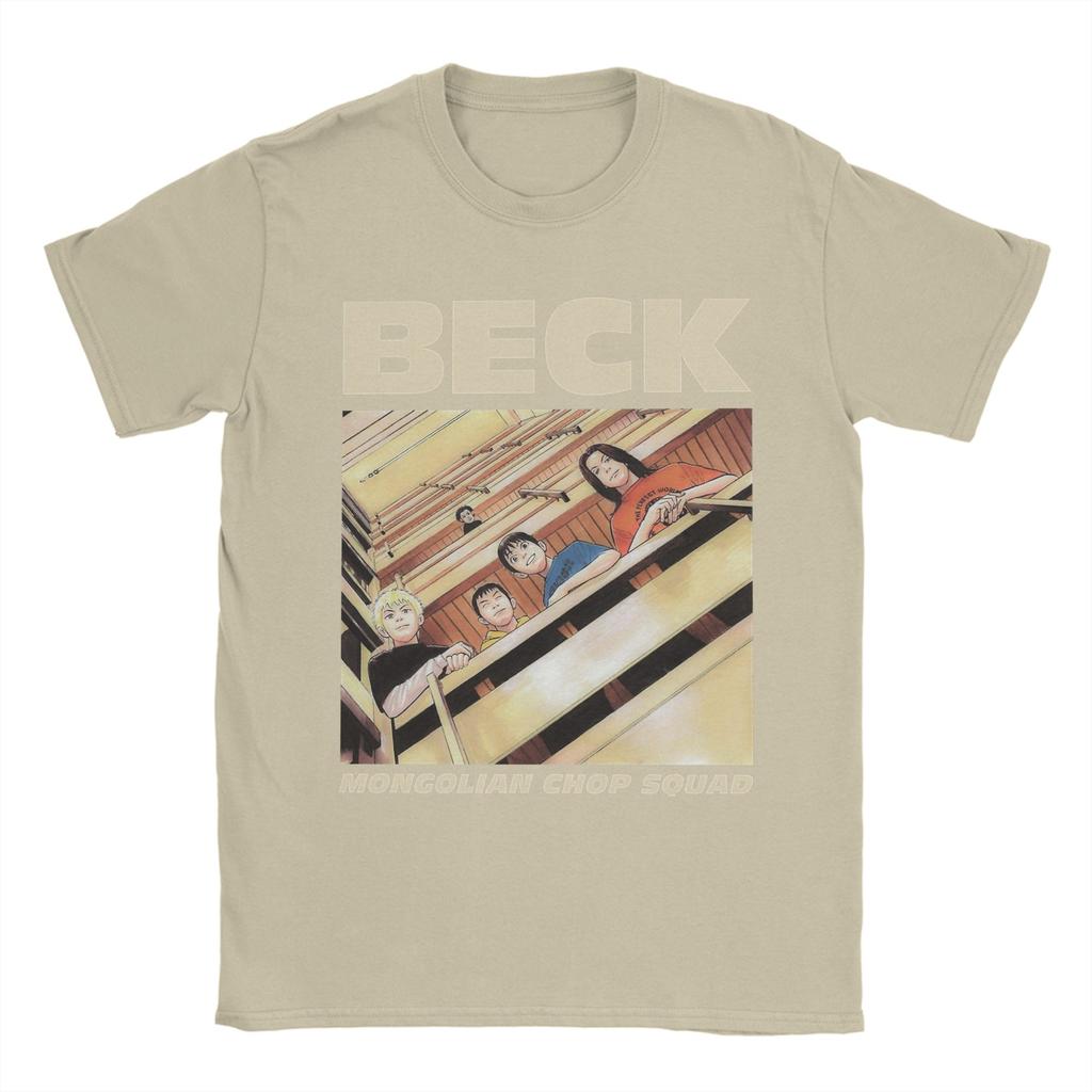 BECK Mongolian Chop Squad T Shirts for Men Cotton Fun TShirt Crewneck  Tee Shirt Short Sleeve Clothes Birthday Present