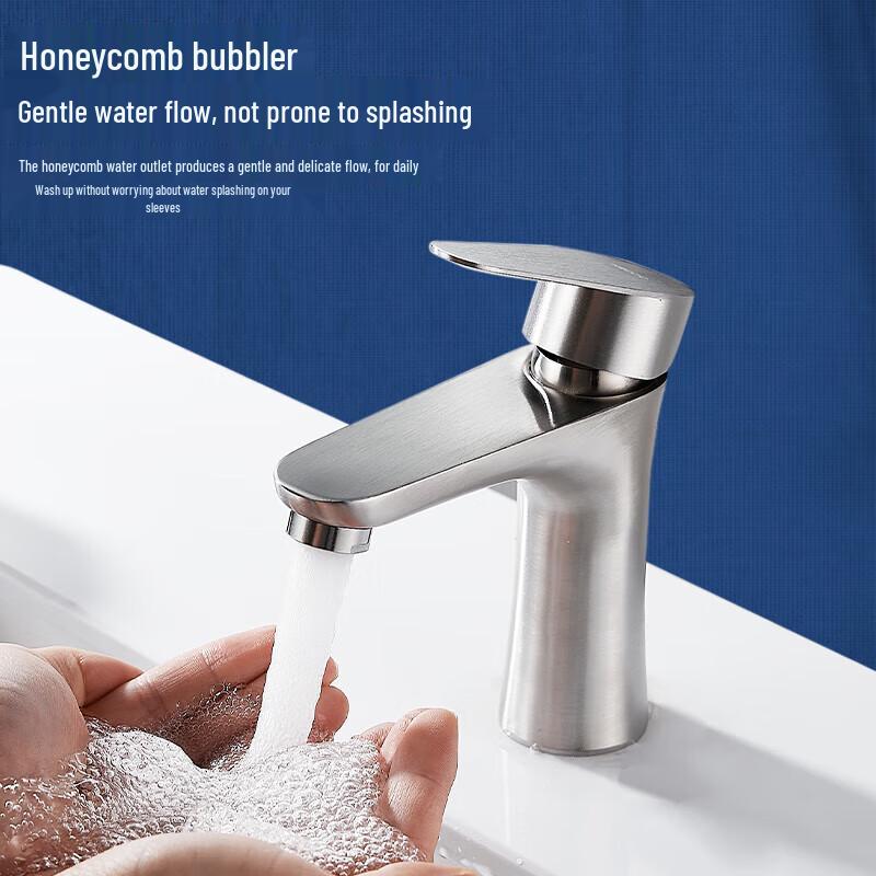 

Kegoo 304 Stainless Steel Single Cold Washbasin Faucet