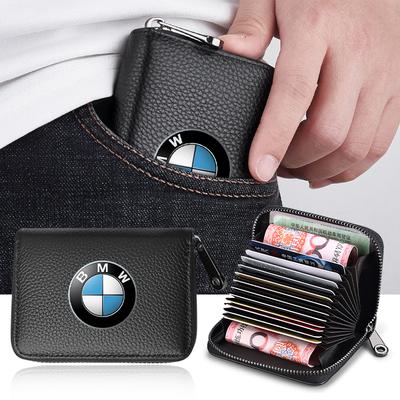 Leather Car Driver's License ID Card Bank Card Wallet Car Styling For E46 E90 E60 F30 F10 E39 E36 F20 G30 G20 E87 E92 E91