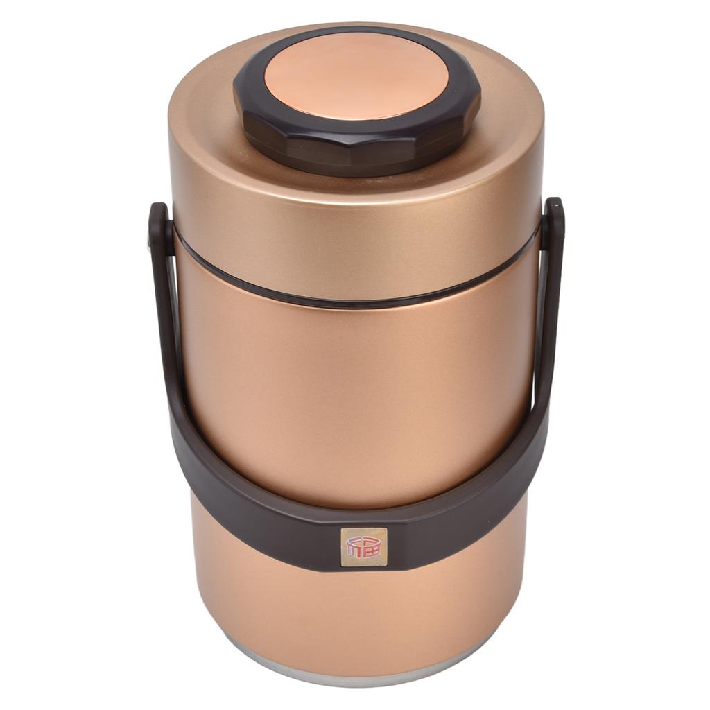 2.3L Vacuum Lunch Box 304 Stainless Steel 3 Layers Prevent Leakage Insulated Food Container for