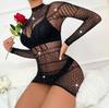 TZ177 Plus Size Shiny Rhinestone Bodycon Dress Lingerie