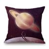 Universe Galaxy Planets Mars Venus Jupiter Astronaut Print Sofa Throw Pillow Cover Restaurant Bookstore Decoration Cushion Cover