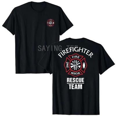 Feuerwehrmann Feuerrettungsteam T-Shirt Humor Lustig Feuerwehrmann Grafik T-Shirt Ehemann Neuheit Geschenk Herrenmode Kurzarm Blusen