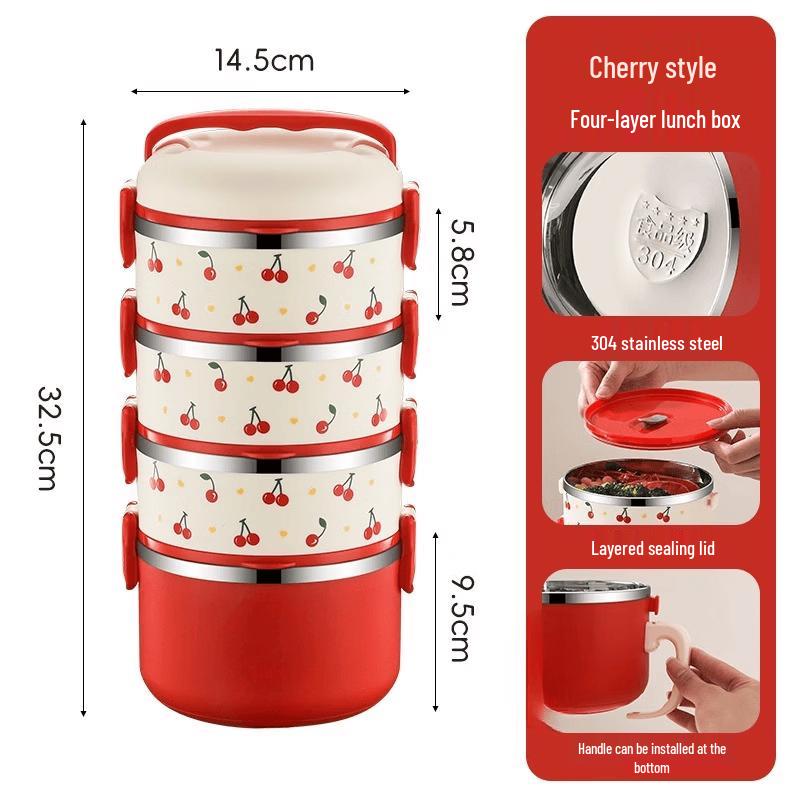 RuHan Stainless Steel Insulated Multi-Layer Bento Box
