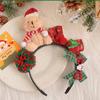 Santa Christmas Headband Elk Hair Hoop Plush Bow Hair Band Antlers Headband  Children