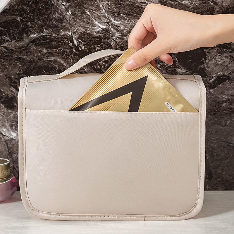 Reise-Make-up-Tasche Tragbare wasserdichte Aufbewahrungstasche mit großem Fassungsvermögen Tragbare Reise-Kulturtasche zum Aufhängen