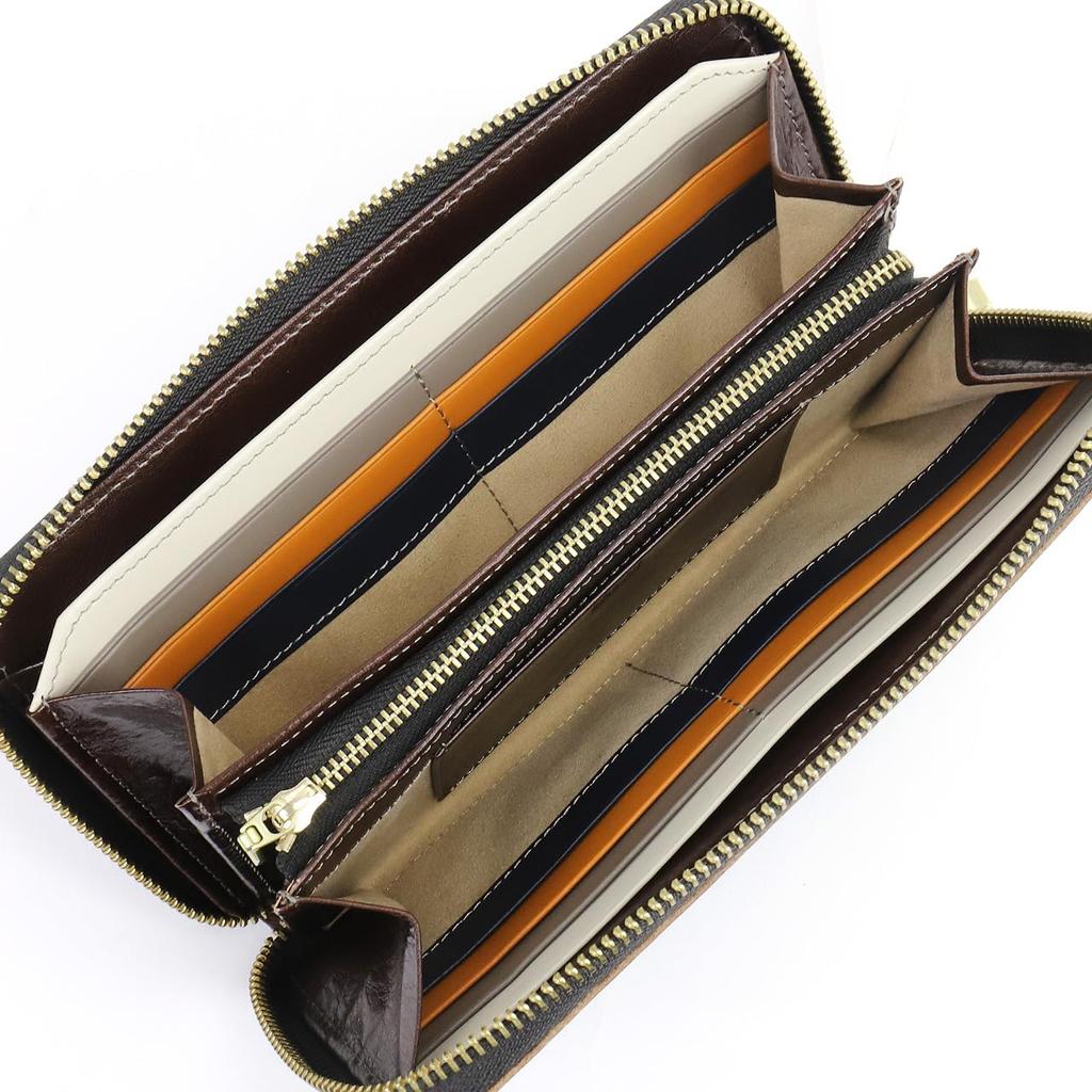 Takeo Kikuchi Idea Round Zipper Long Wallet 756607 Brown