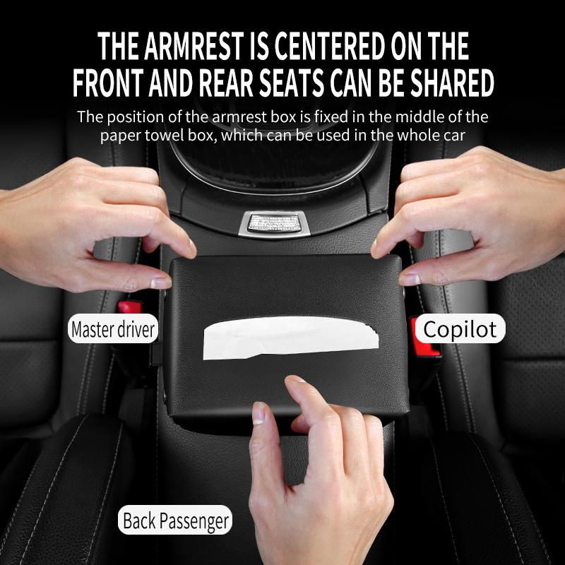 Auto Taschentuchbox hängend Sonnenblende Stuhllehne Armlehnenbox Auto Zeichenbox hängend kreativ Leder Auto Innenausstattung