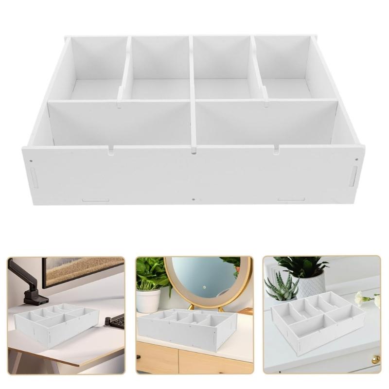 Multipurpose Plastic Organizers Box With Removable Partitions For Cash Jewelry And Document Storage