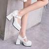 Women High Heels Sexy Ladies Ultra High Heel Sandals Graffiti Buckle Ultra High Waterproof Platform shoes