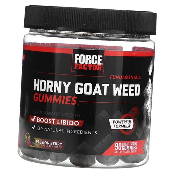 Horny Goat Weed Extract with Selenium, Fundamentals Horny Goat Weed Gummies, Force Factor 90 Tablets Berries (08641008)