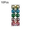 10Pcs/box Decoration Ball New Year Gift Party Decor 5cm Xmas Tree Pendent Color Christmas Balls Tree Ornaments