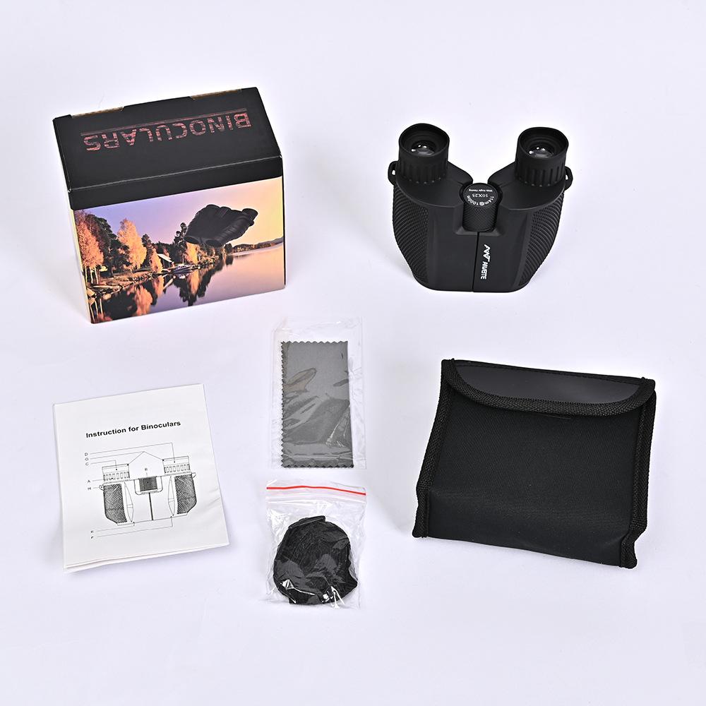 

Телескоп високої роздільної здатності Alvit 10X25 + повністю оптичний скляний об єктив + портативний бінокль 10X25 чорний