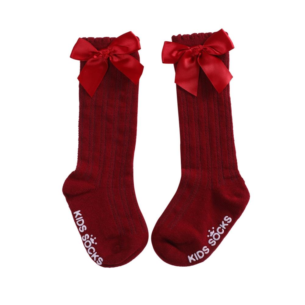 

Шкарпетки для новонароджених для дівчаток Нові дитячі шкарпетки Дівчата з великим бантом Високі до колін Довгі м’які бавовняні мереживні дитячі шкарпетки Дитячі шкарпетки 0-3 років M