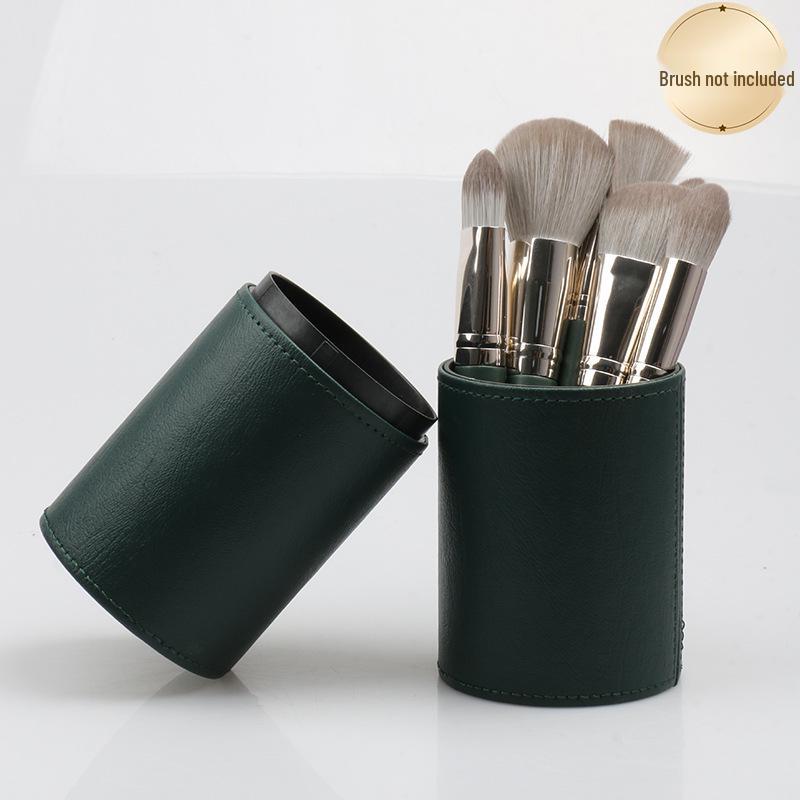 Multifunktionaler Make-up-Pinselhalter mit Deckel - Grün und Blau, Großes Fassungsvermögen, Tragbar, Staubdicht.