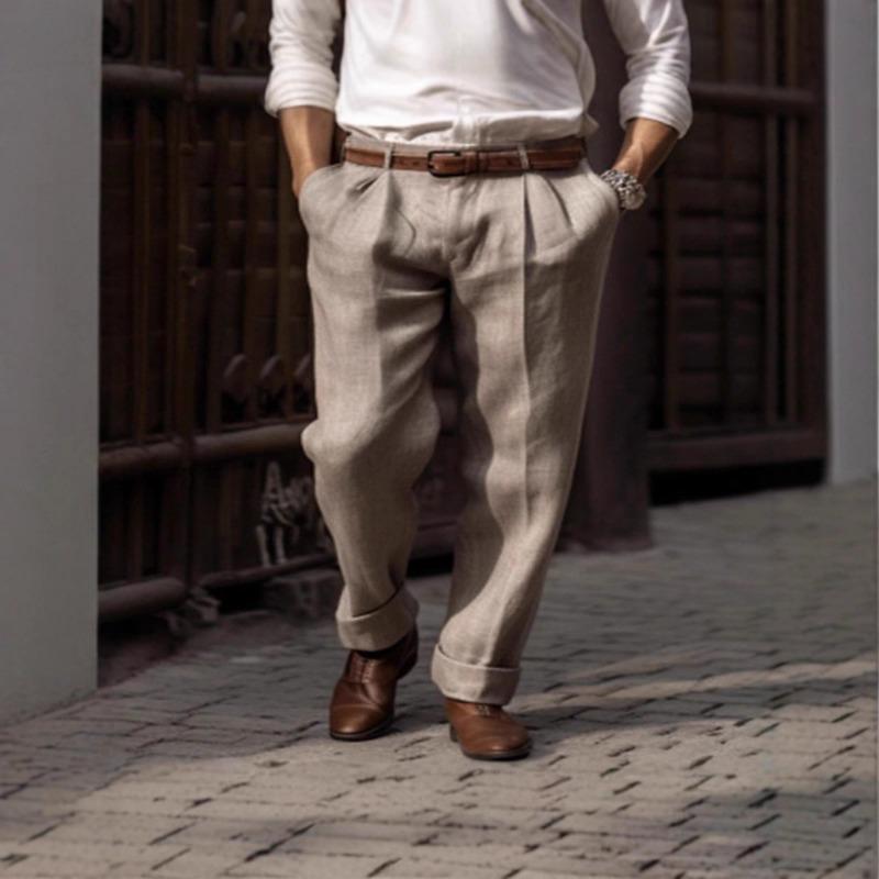 New Autumn Sports Versatile Men's Straight Pants Casual Pants Loose Solid  Trousers