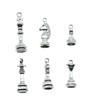12pcs Chess Charms Antique Silver Color Chess Charms Pendants For Bracelets Chess Charms Making Jewelry