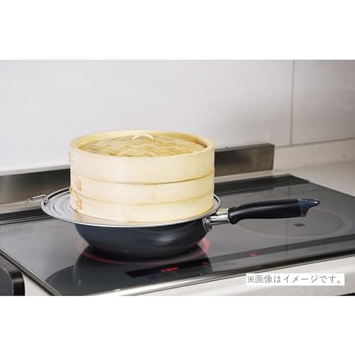 Pearl Metal Frying Pan, Steamer, and Plate, 26-28cm, Chinese Style, HC-584