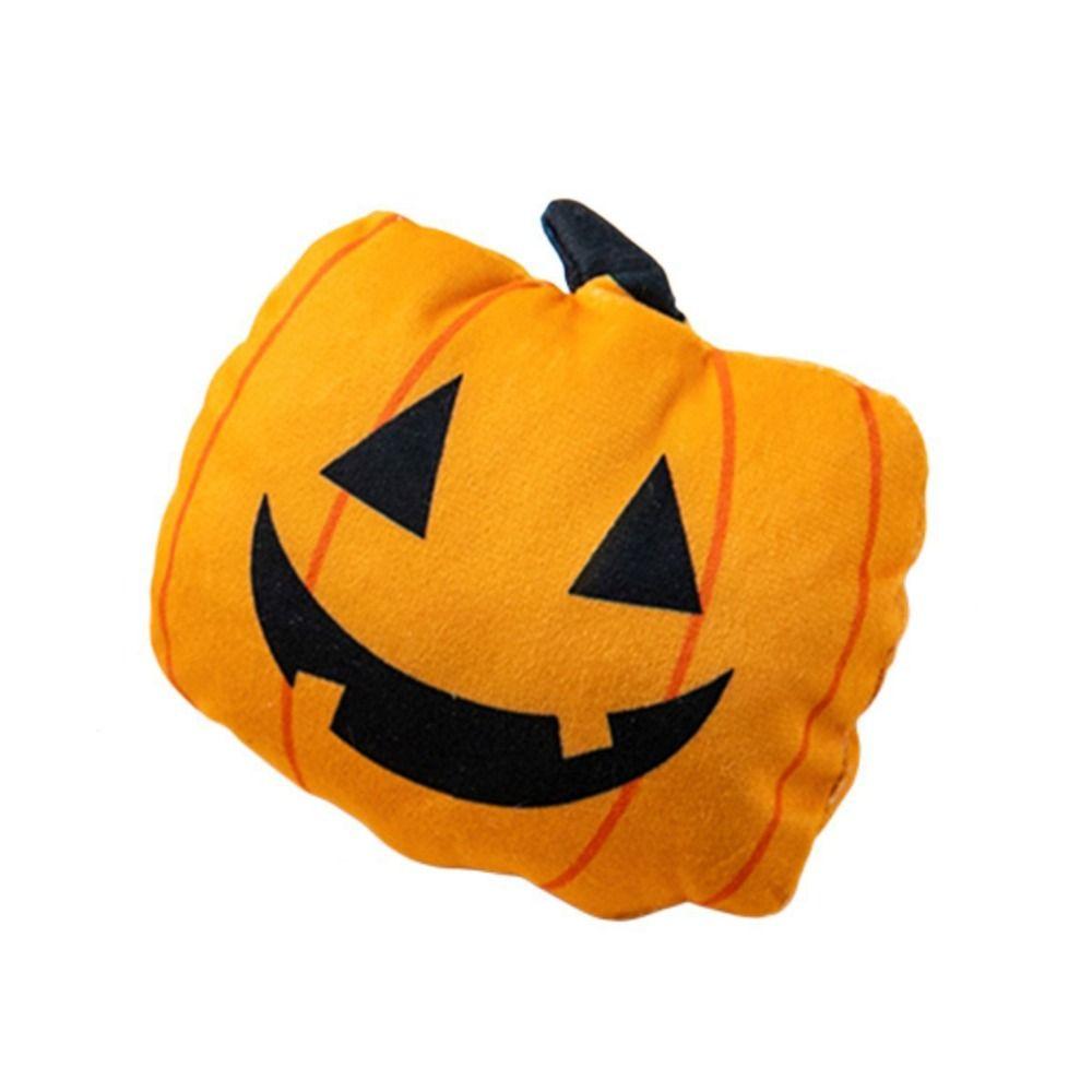 

Bite Resistant Cat Halloween Plush Doll Plush Halloween Cat Teeth Grinding Toys Relieve Boredom D