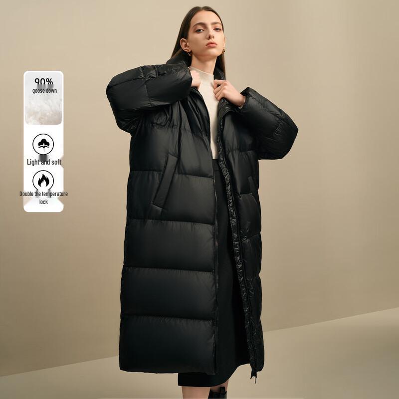 

Elva Island Women s Elegant Thickened Mid-Length Down Jacket XS