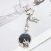 Anime Bungo Stray Dogs Klíčenka Kreslená postava Dazai Osamu A Chuuya Přívěsek na klíče Dekorace na batoh Cosplay Dárky