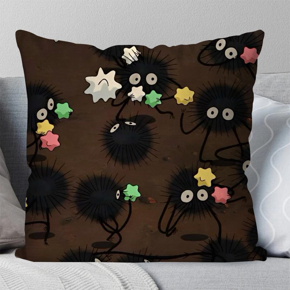 1 Stück S-Spirited A-Away Anime Film Kissenbezug Quadratisches Kissen SchlafzimmerSofaFreizeitKomfortKissenAutoWohnzimmer Heimdekoration 40X40