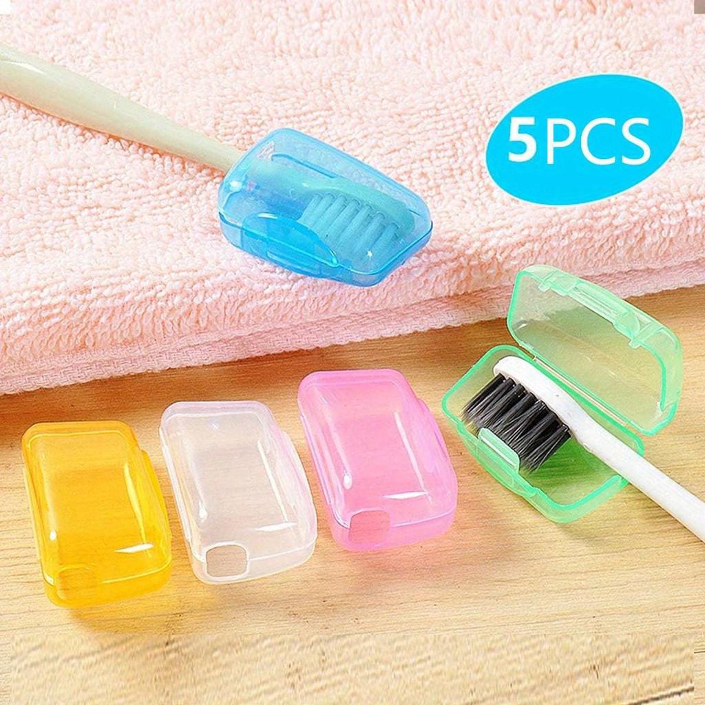 5PCS Travel Toothbrush Head Protective Cover, Protective Shell Head Cover, Portable