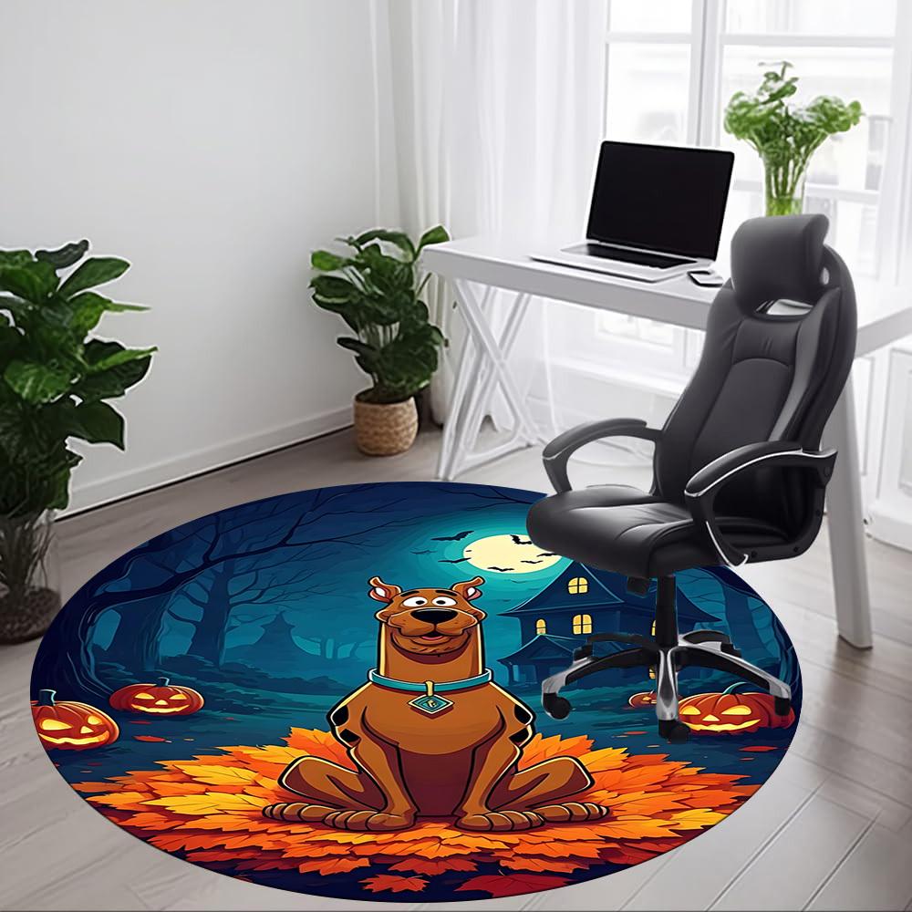 1pc Scooby-Doo Chair Carpet for Office Non-Slip, Soft & Comfortable, Carpet for Office, Gaming, Lightweight Round Floor Mat