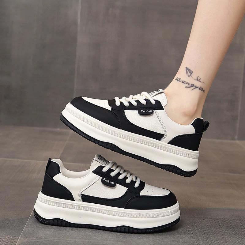 Spring and Autumn Elegant Lace Up Breathable Sports and Leisure Shoes Fashionable New Comfortable and Durable Women's Shoes