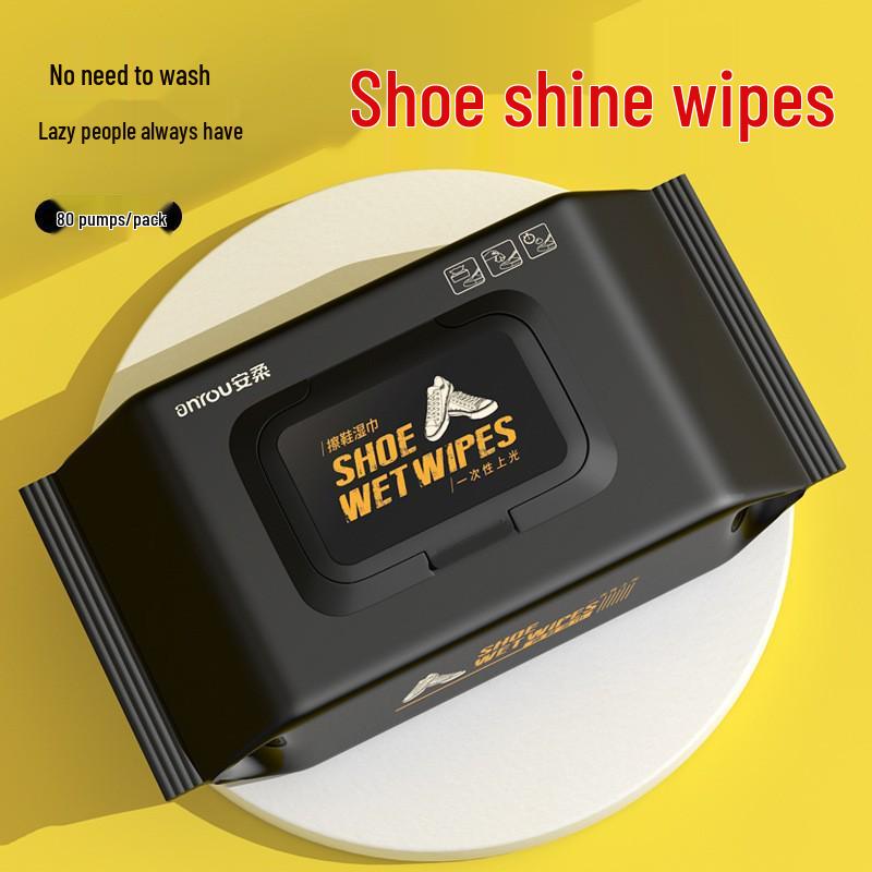 Disposable White Sneaker Cleaner Wipes - No-Rinse Stain Remover Portable Pack