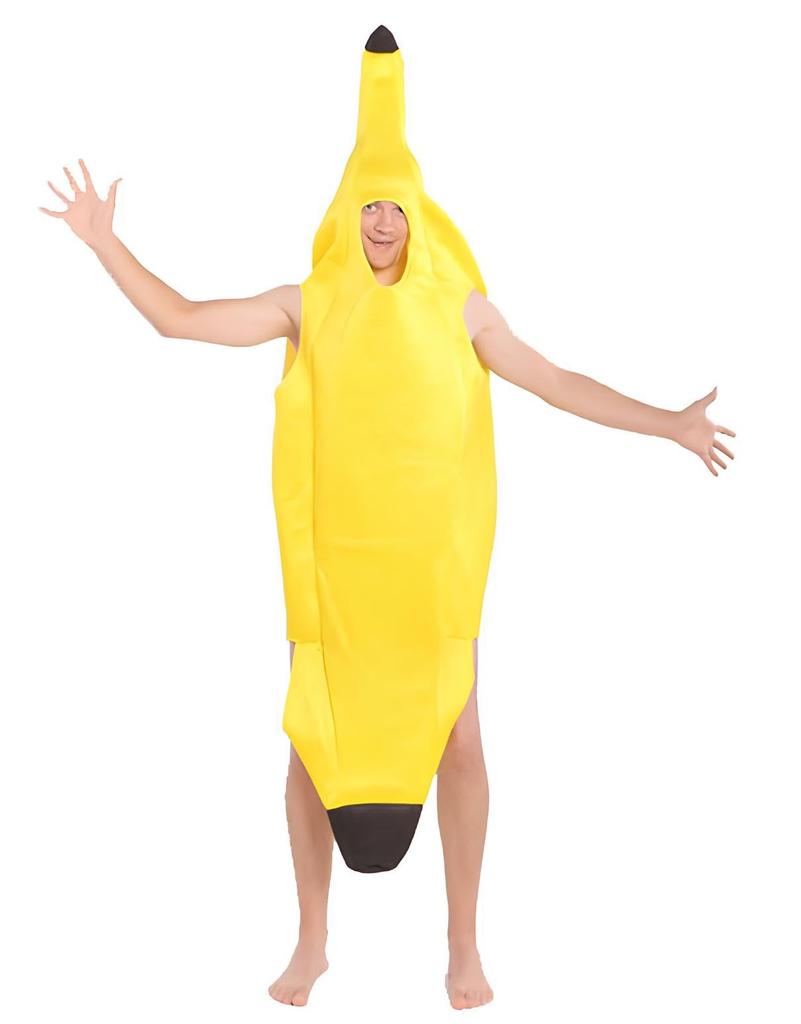Smile Ichiban Banana Cosplay Costume, Full Body, Funny Costume for Halloween, School Festivals, Yellow, Unisex, Adult [A273-09], Size L
