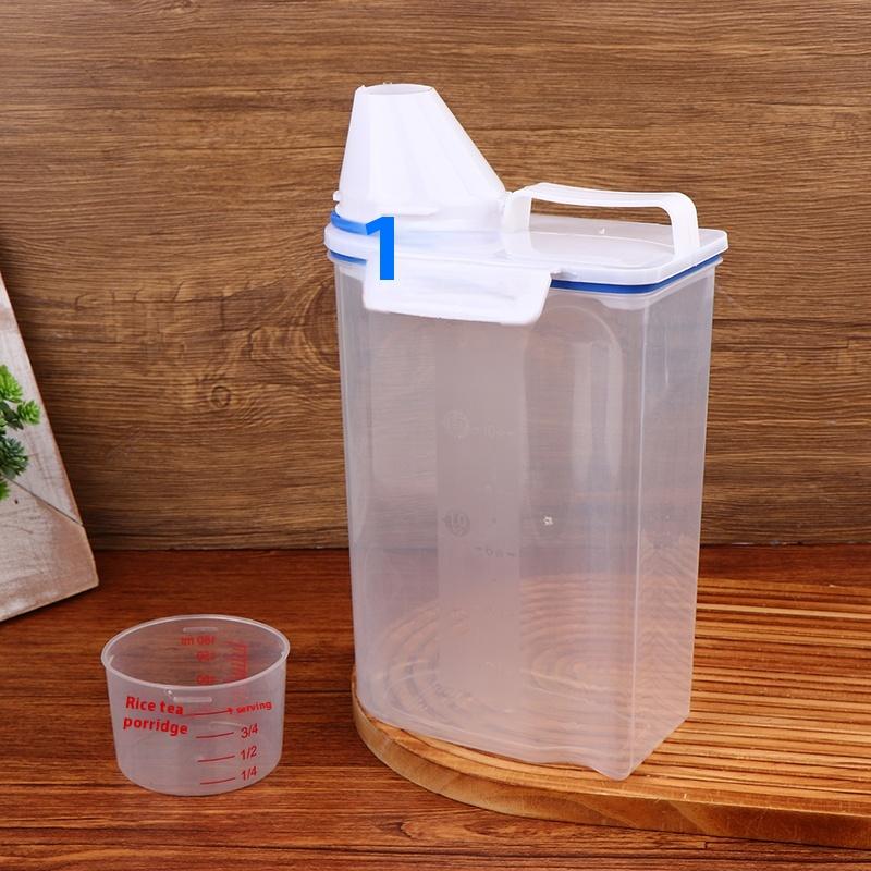 1/3/5Pcs Moisture-Proof Grain Storage Jar Sealed Rice Bucket Pet Food Container Set Kitchen Storage Box For Dry Goods