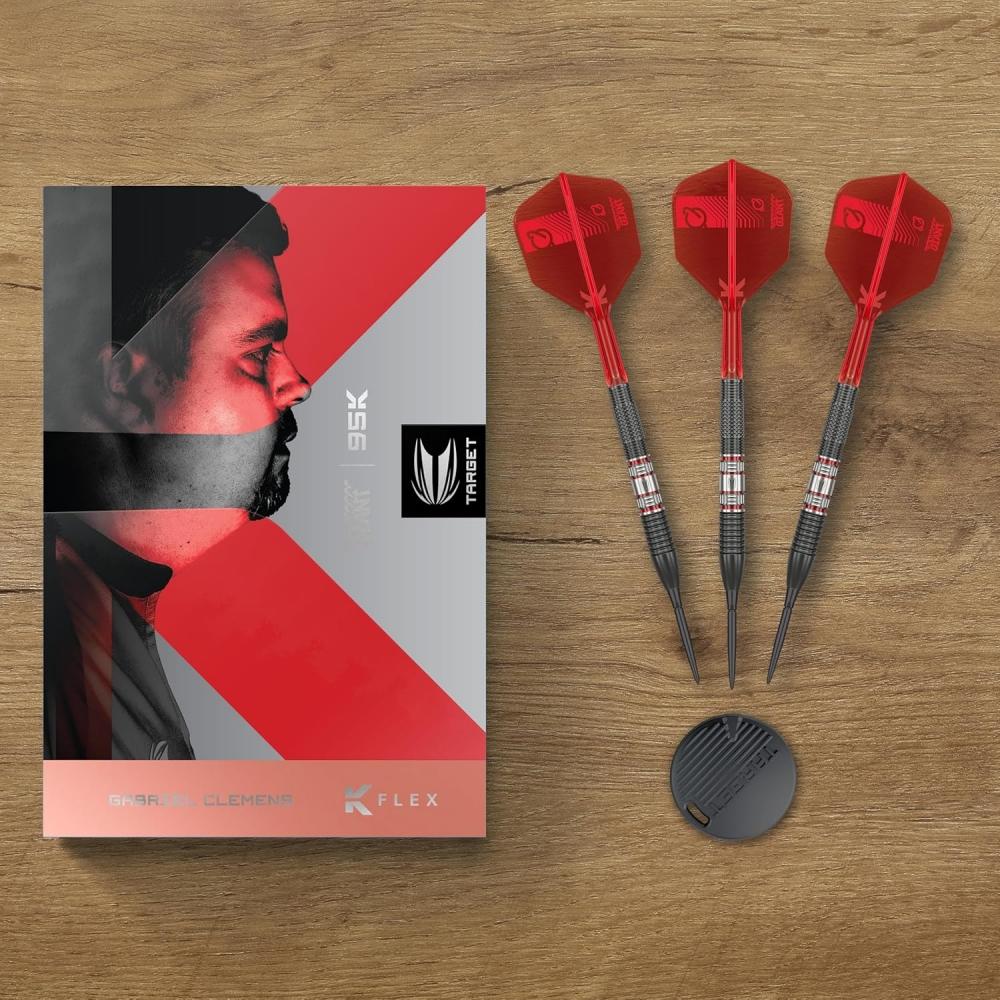 Target Darts 95  Tungsten Steel Tip Darts With K Flex Flight  21g 22g 23g  Model