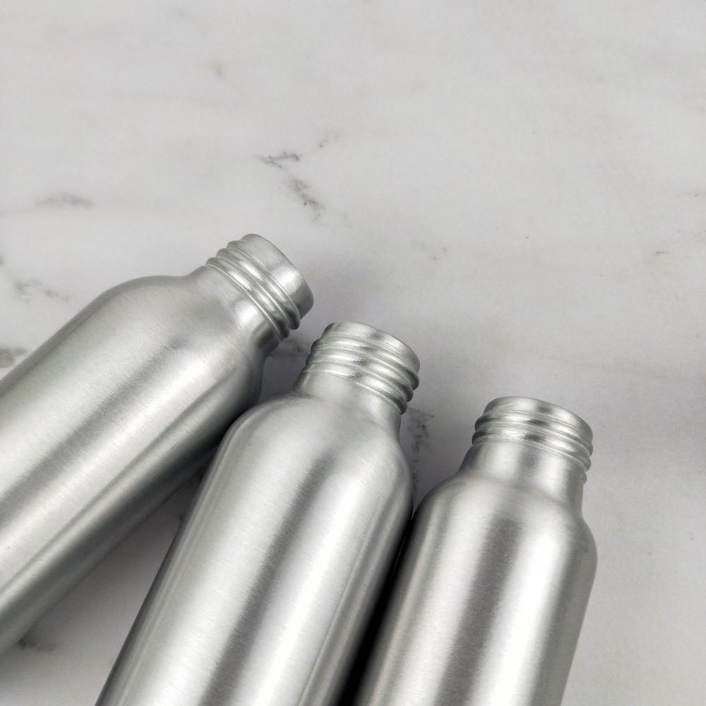 with Screw Cap Aluminum Bottle 30ml-500ml Travel Bottles Portable Silver Aluminum Cans  Shower Gel