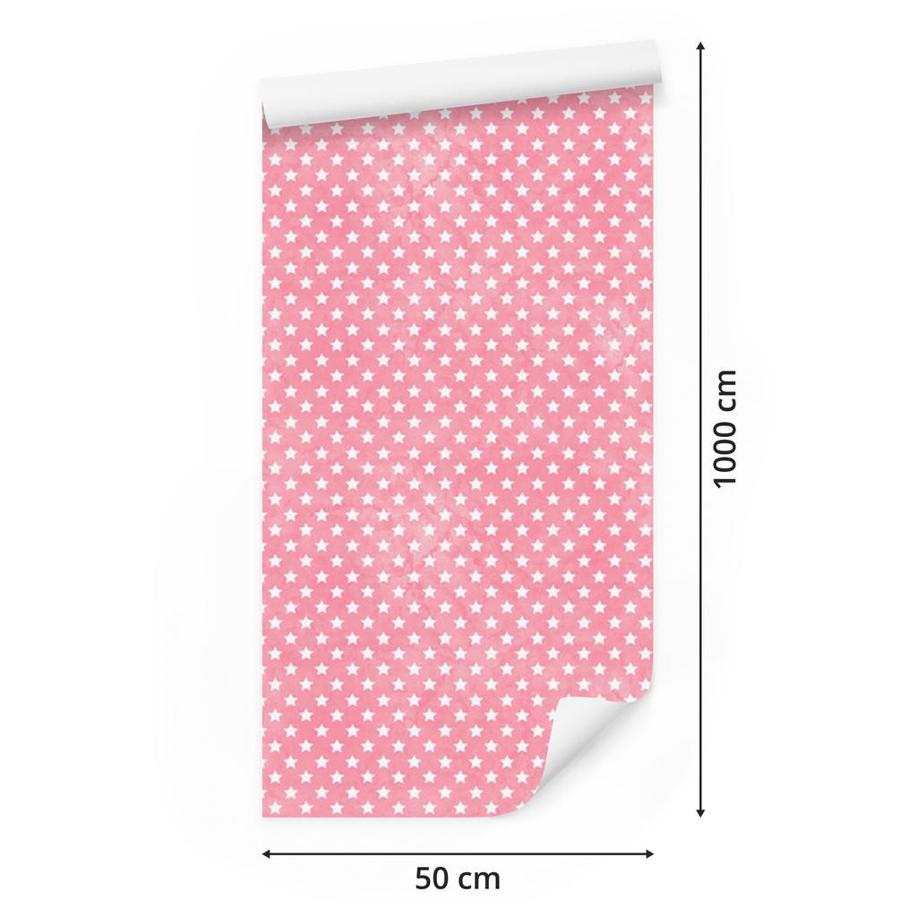 Powder Pink Stars Wallpaper, Clear Detail for Living Room and Bedroom 50x1000