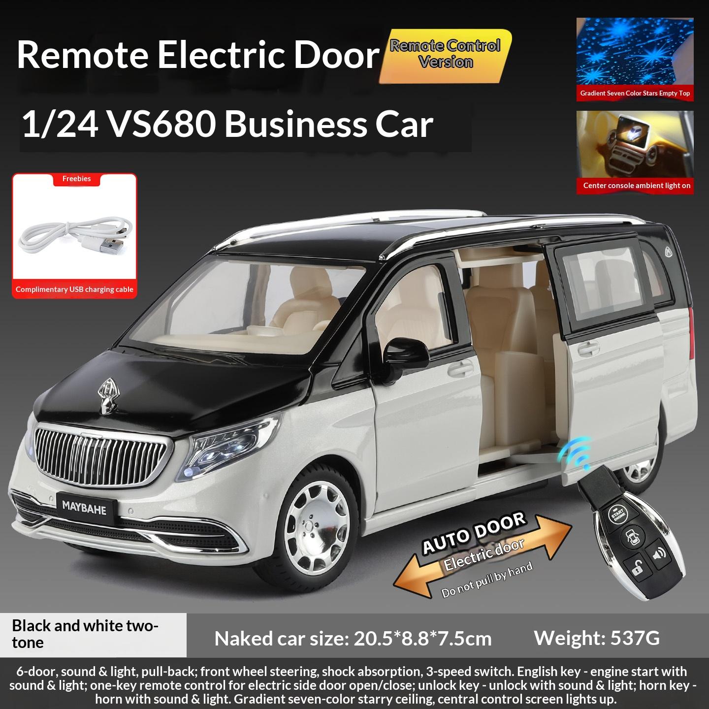 

1/24 scale VS680 alloy die-cast car model with remote control simulation sound light tire steering boyfriend gift