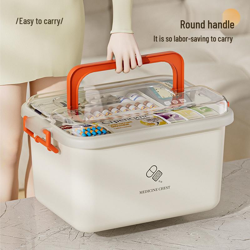Extra Large Multi-Layer Medicine Storage Box for Family and Kids' First Aid