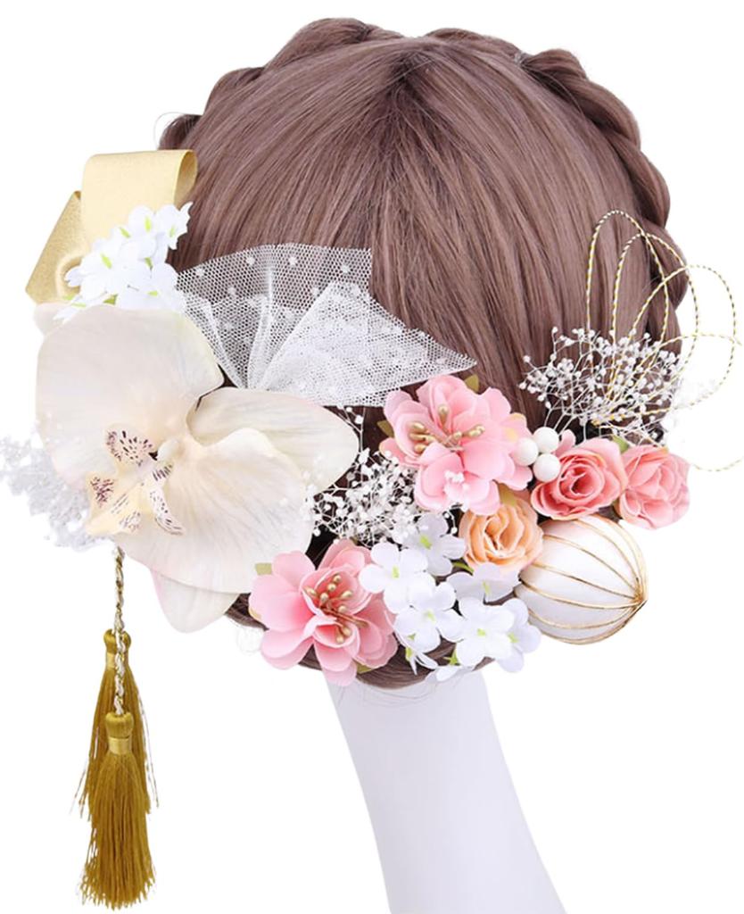 Hair Ornament Set for Japanese and Unique and stylish hair clips and perfect for entrance summer kindergarten entrance fireworks and Sparkling and