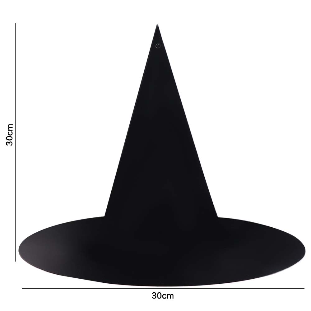 12pcs Handmade Witch Hat Decoration Spooky Hat Wall Decor Hanging Wizard Caps  Indoor Outdoor Decor
