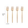 4PCS Stainless Steel Cutlery Rainbow Cake Fruit Fork Dinner Salad Fork Tableware Gold Dessert Fork For Hotel Party Kitchen Tool