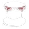 Red Butterfly Rhinestone Body Chain Bikini Bra for Nightclub and Beach