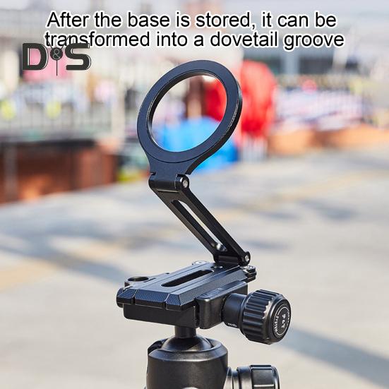 Magnetic Phone Stand Aluminum Alloy Desk Holder for Cell Phone Video Recording Travel Portable Foldable Tripod Adjustable Angle Phone Mount for