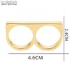 L1 PC Double Knuckle Punk Ring Hip Hop Two Finger Hyperbole Knuckle Unique Gift for Men
