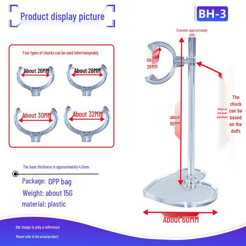 Adjustable Bracket for BJD Cotton Dolls, Strong Non-Damaging Chuck