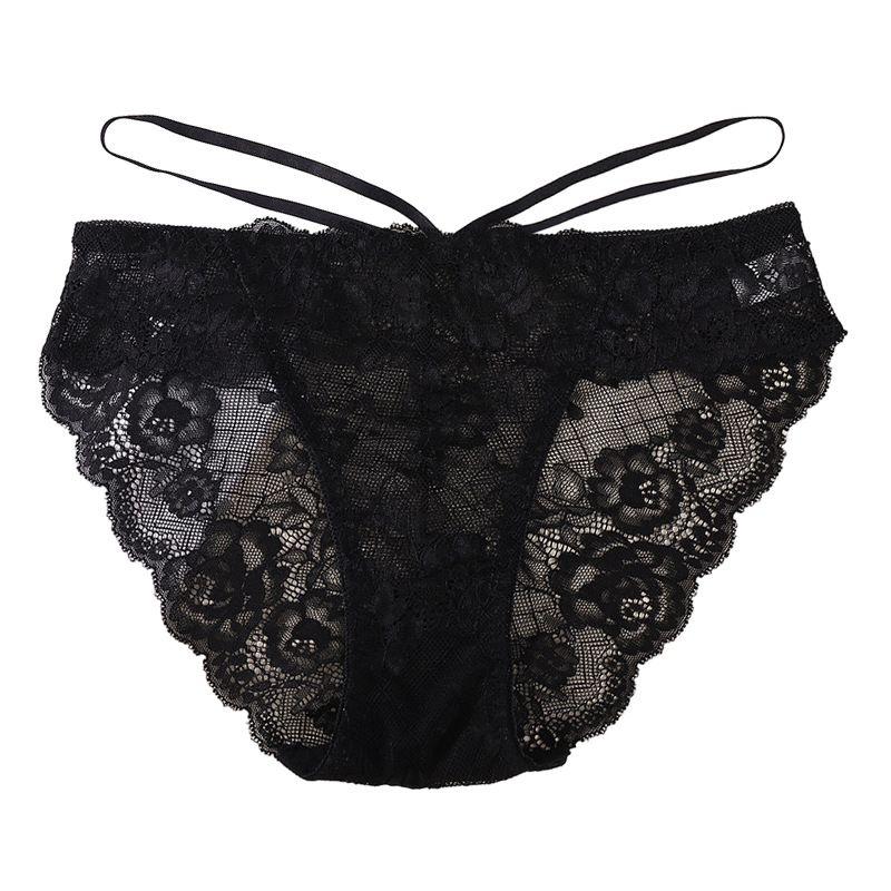 European and American Women's Underwear Cross-Border Lace Buttock Lifting Sexy Breathable Low Waist Cotton Crotch Women Briefs