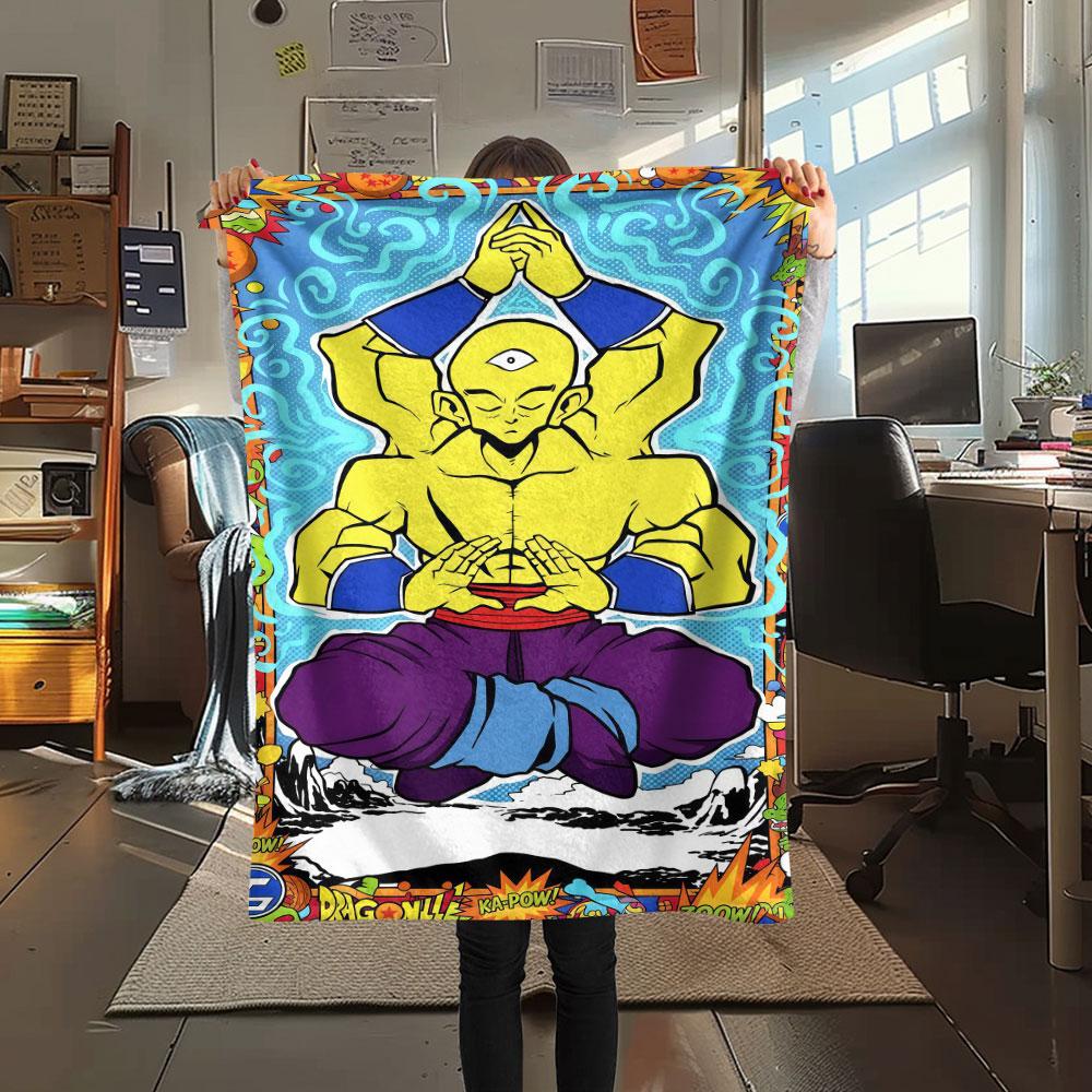 

1Pc Magical TienShinhan Print Flannel Blanket, High quality Comfortable for All Seasons, Home Decor, Warmth and Comfort, Perfect for Christmas Gifts 80cm x 120cm