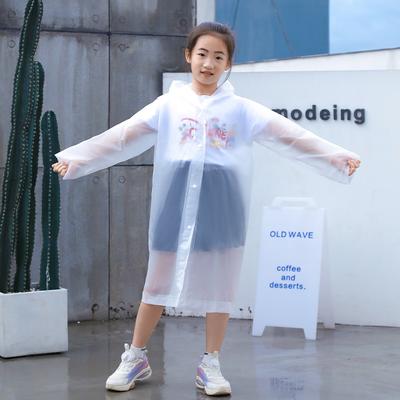 Jaqueta com capuz para estudantes crianças menina menino capa de chuva poncho capa de chuva longa transparente capa de chuva impermeável com capuz
