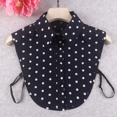 Polka Dot Shirt Fake Collar Shirt Collar Women'S Fashion Versatile Casual Fake Collar Sweater Decorative Collar