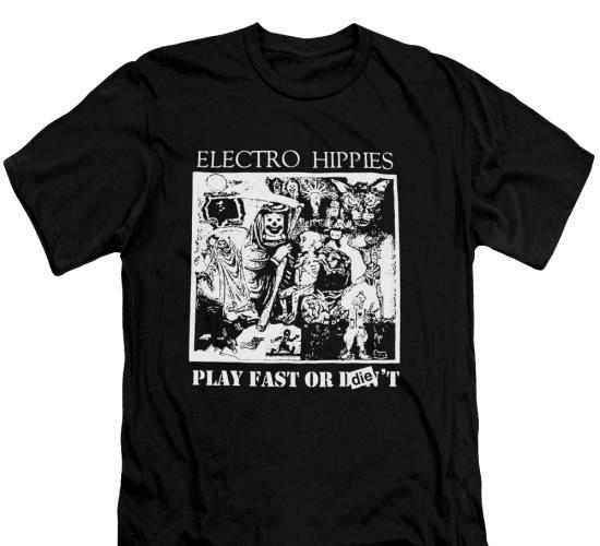 

Electro Hippies Shirt Gothic Deathrock Goth Post Punk Music Unisex Tee 3XL