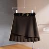 Exquisite Irregular Woolen Skirt for Petite Women - Autumn/Winter 2025